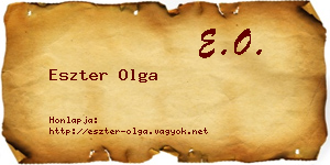 Eszter Olga névjegykártya